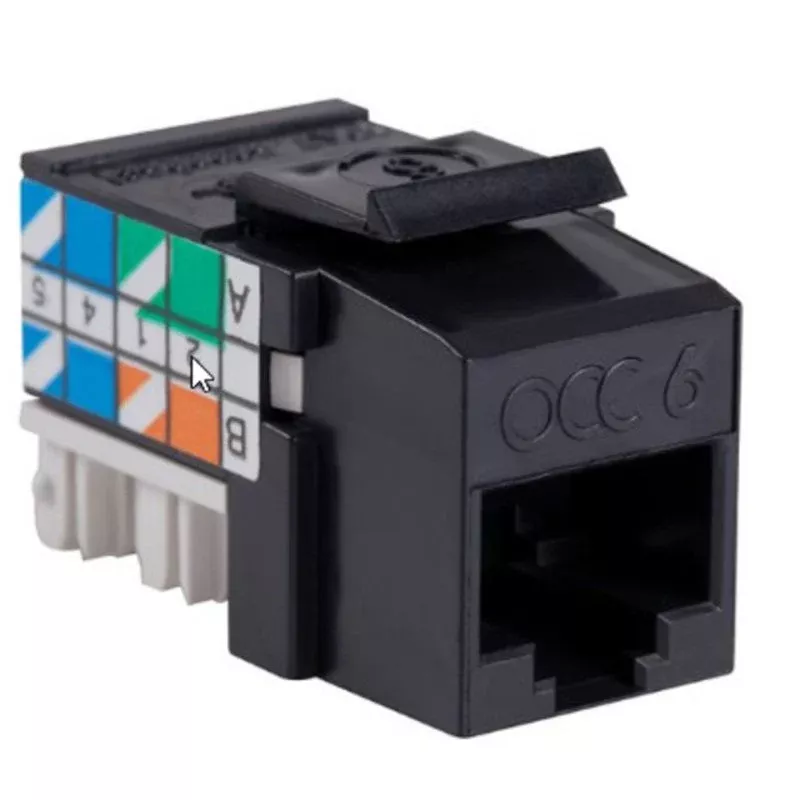 KMJ Category 6 Jack, Universal 568A/B Wiring, Office White By OCC (Optical Cable) KMJA601