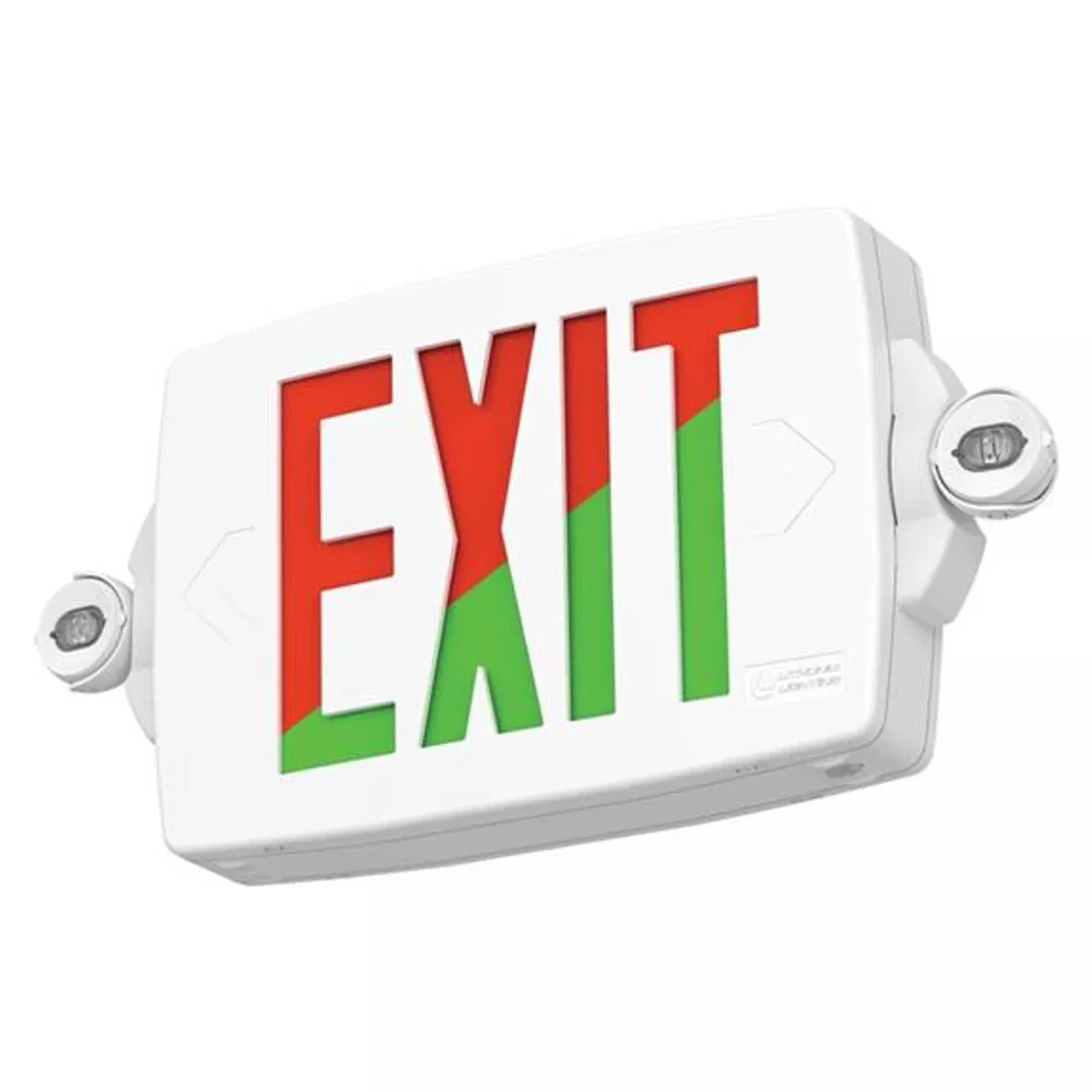 LED Emergency/Exit Combo ~ Red/Green By Lithonia Lighting LHQM-S-W-RG-MVOLT-M6
