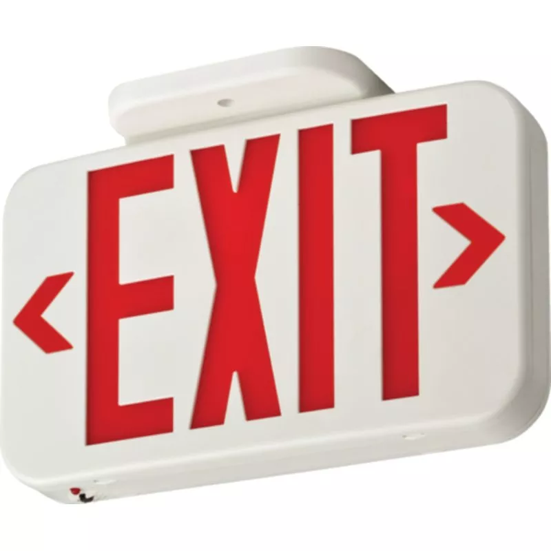 LED Exit Sign, Red/Green, Backup Battery By Lithonia Lighting EXRG-EL-M6
