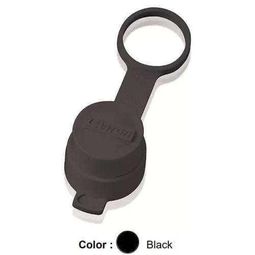 Leviton 26W-B, Wetguard Watertight Cap for 20 Amp Locking Plug, Wetguard IP66, Black