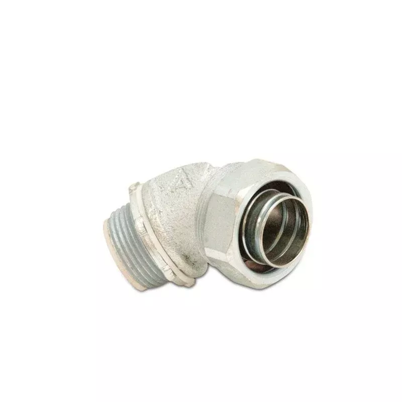 Liquidtight Connector, 1″, 45°, Insulated, Steel/Zinc By Appleton STB45100