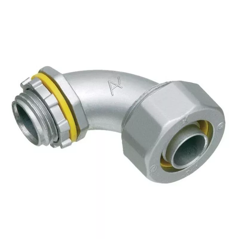 Liquidtight Connector, 90°, 1/2″, Die Cast Zinc By Arlington LT9050