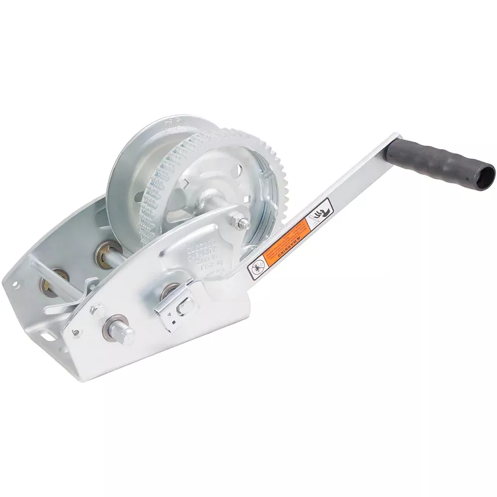 Load Rite Two-Speed Trailer Winch – 3200lbs – 25′ Strap – 8″ Handle [6089.29]