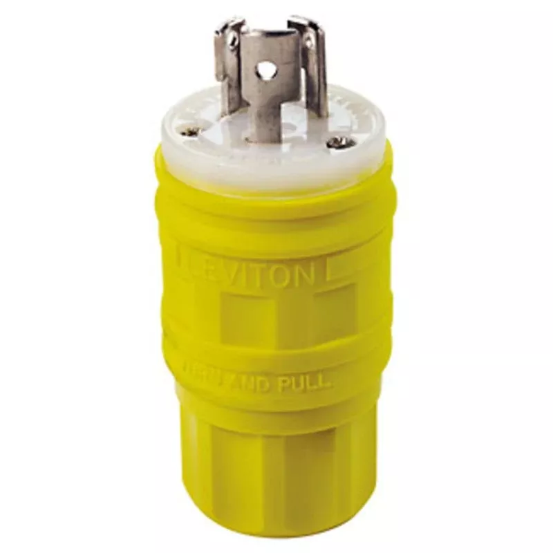 Locking Plug, 15A, 250V, Wetguard, 2P3W By Leviton 24W49