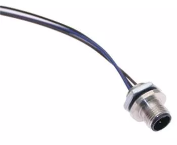Mencom MDC-3MR-4 M12 Receptacle, 3 Pole, Male Straight, 4A, 1/4″ NPT