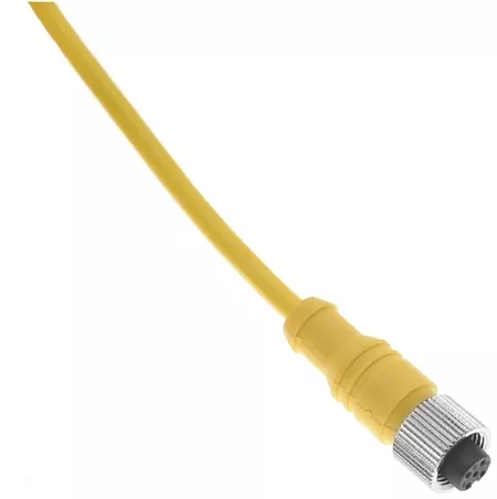 Mencom MDC-4FP-2M M12 Cordset, 4 Pole, Female Straight, 2 M
