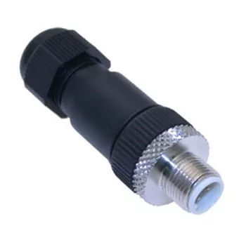 Mencom MDC-5MP-FW09 M12 Plug, 5 Pole, Male Straight PG 9