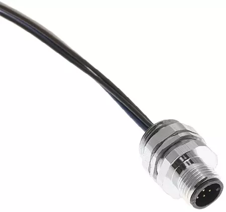 Mencom MDC-8MR-FLPG9 M12 Receptacle, 8 Pole, Male, Front Mount, PG 9