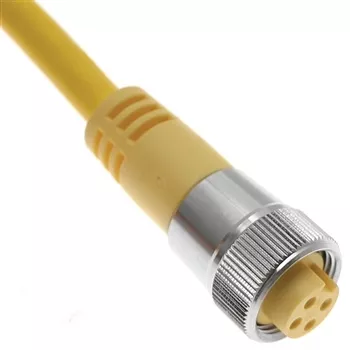 Mencom MINE-5FPX-5M MIN Size I Cordset, 5 Pole, Female Straight, 18 AWG, 5 M