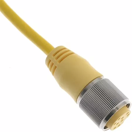 Mencom MINP-12FPX-12 MIN Size III Cordset, 12 Pole, Female Straight, 18 AWG, 12 Feet, PUR