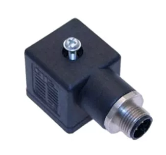 Mencom VAN-029-3401 DIN Form A to M12, 4 Pole, Male Straight, Black