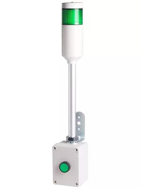 Menics ATEP-G 56 mm 1 Stack Andon Tower Light w/ Push Button Control Box, Green, 110V