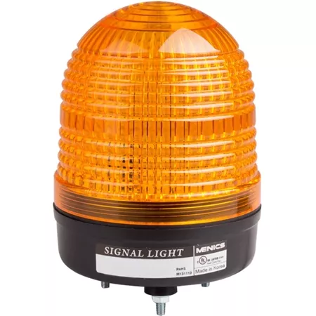 Menics MS86L-BFF-Y 86mm Beacon Light, 90-240V, Yellow, w/ Alarm