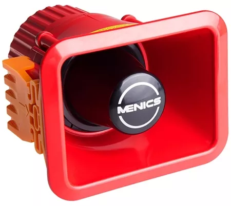 Menics MSP-TPM-FF-R Panel Mount Alarm, Terminal Type, Melody, 100-240V AC, Red