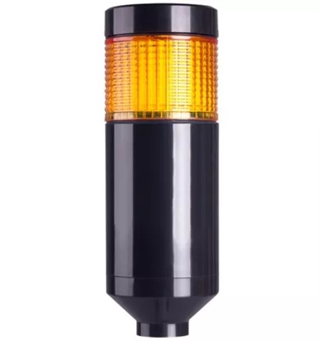 Menics PTE-AF-1FF-Y-B 56 mm 1 Stack LED Tower Light, Yellow, Flashing, Pole Mount, 90-240V