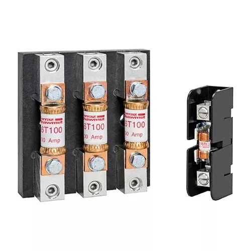 Mersen 60316T, Class T Fuse Block, 600VAC/DC, 1-Pole, 30A, Screw with Reinforced Clip