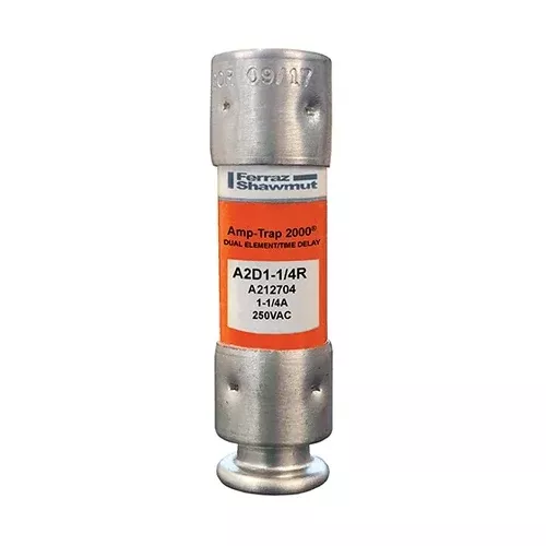 Mersen A2D1-1/4R, Class RK1 Time Delay Fuse, 250VAC, 1.25A, Ferrule Type