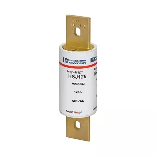 Mersen HSJ125, Class J HSJ High-Speed Fuse, 600VAC/500VDC, 125A, Blade Type