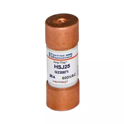 Mersen HSJ25, Class J HSJ High-Speed Fuse, 600VAC/500VDC, 25A, Ferrule Type