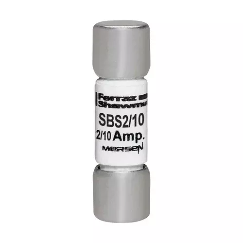 Mersen SBS2/10, SBS Midget Fast-Acting Ferrule Fuse, 600VAC, 0.2A