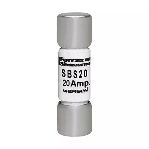 Mersen SBS20, SBS Midget Fast-Acting Ferrule Fuse, 600VAC, 20A