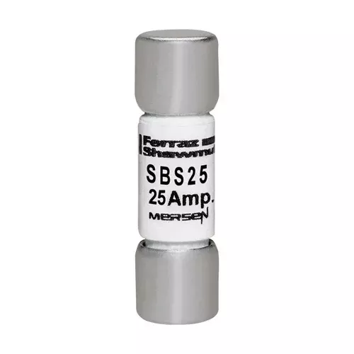 Mersen SBS25, SBS Midget Fast-Acting Ferrule Fuse, 600VAC, 25A