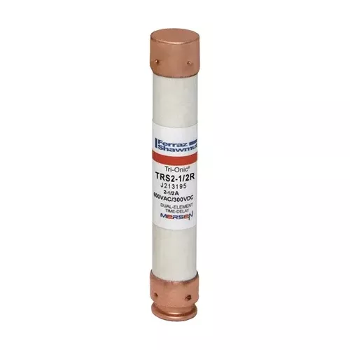 Mersen TRS2-1/2R, TRS-R Class RK5 Time-Delay Ferrule Fuse, 600VAC/DC, 2.5A
