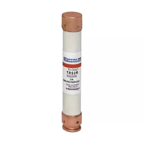 Mersen TRS2R, TRS-R Class RK5 Time-Delay Ferrule Fuse, 600VAC/DC, 2A