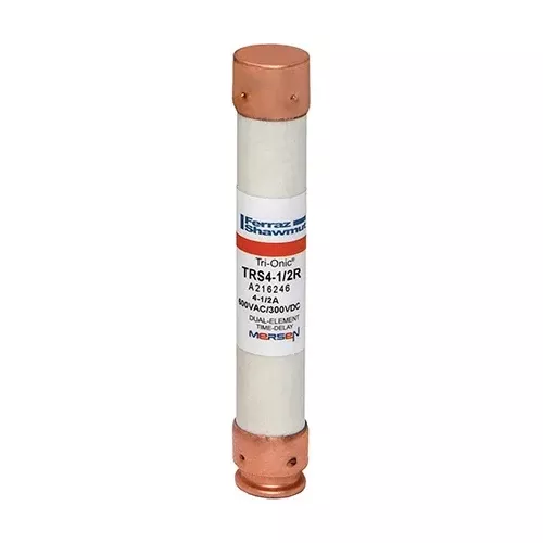 Mersen TRS4-1/2R, TRS-R Class RK5 Time-Delay Ferrule Fuse, 600VAC/DC, 4.5A