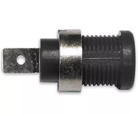 Mueller BU-31610-0 Black Screw In Safety Banana Jack w/ Terminal