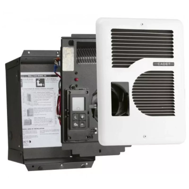 Multi-Wattage 120/ 208/240V Wall Heater, White, w/ Stat By Cadet CEC163TW