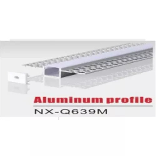 NEXLEDS NX-Q639M, Flat Angle Narrow Drywall Aluminum Extrusion 3000*56.0*15.0mm