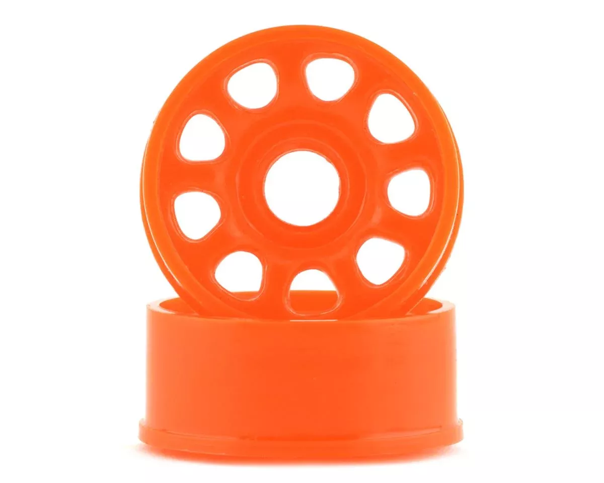 NEXX NX-219 Racing Mini-Z 2WD 9 Spoke Front Rim (2) (Neon Orange) (2mm Offset)