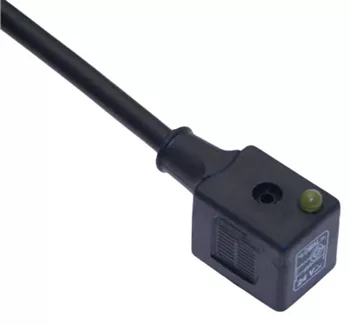 OMAL VDG-220-00 DIN 43650 Form B 11mm, 24V LED, MOV Suppression, 2 Meter