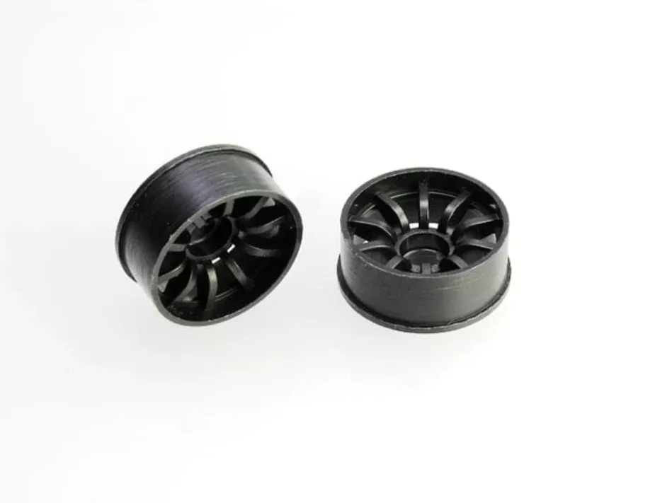 PN Racing 210BF0 Mini-Z 2WD Machine Cut 10 Spoke Front Wheel F0 Black