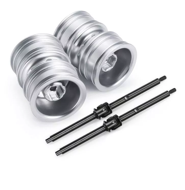 Powerhobby 1/24 Axial SCX24 Front Aluminum Dually Wheels w/CVD