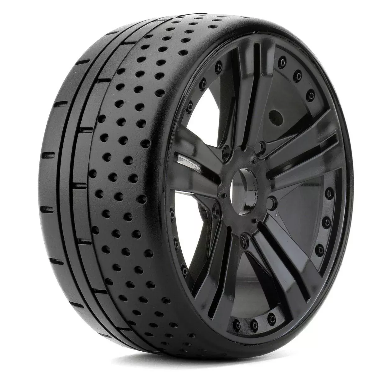 Powerhobby 1/8 GT Hot Dot Belted Mounted Tires 17mm Super Soft Compound
