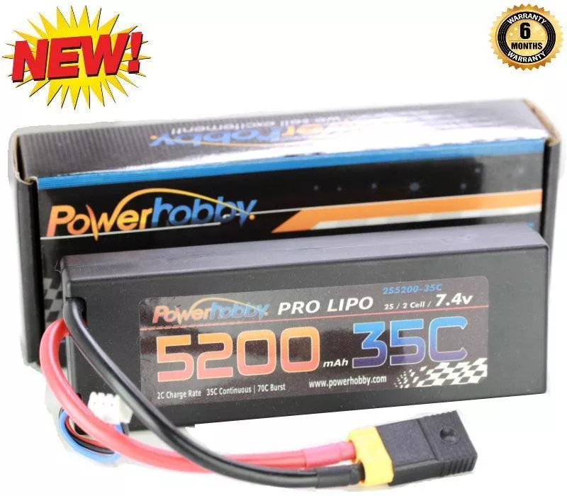 Powerhobby 2s 7.4v 5200mah 35c Lipo Battery FOR TRAXXAS Slash 4×4