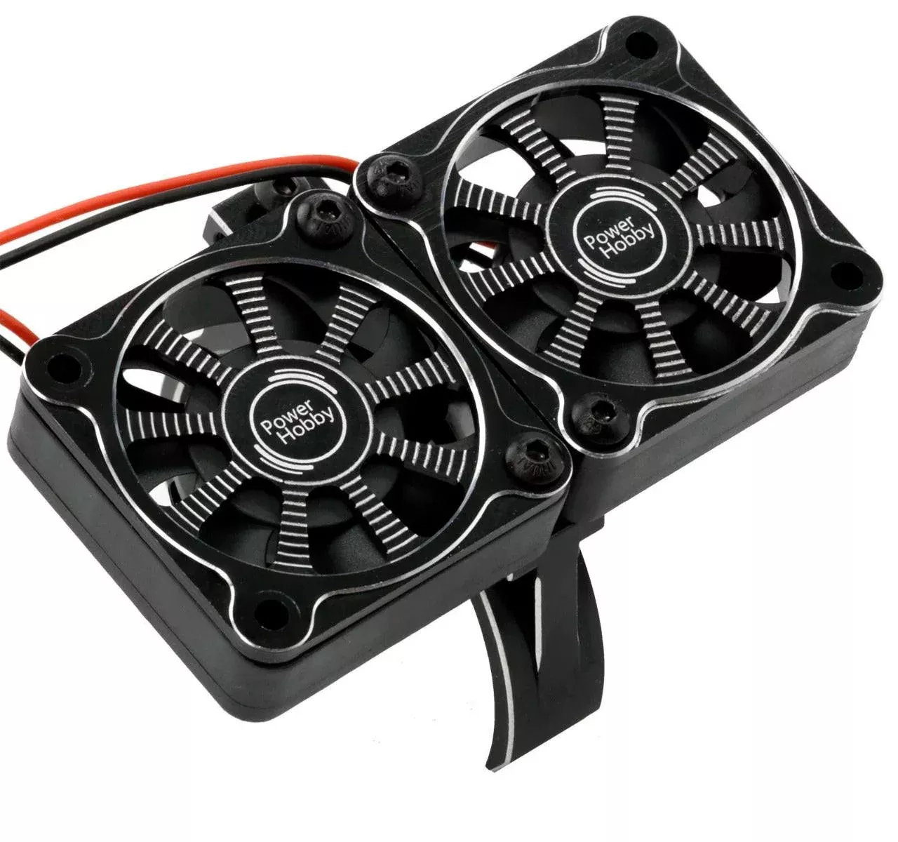 Powerhobby Aluminum Dual High Speed Cooling Fans Blue FOR 1/5 Motor