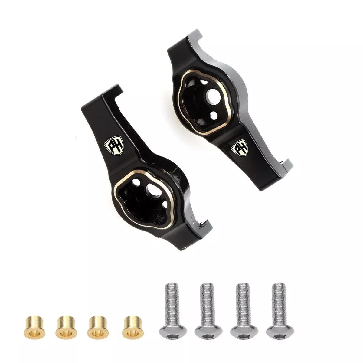 Powerhobby Brass C Cup Steering Mount Set Black FOR Traxxas TRX-4