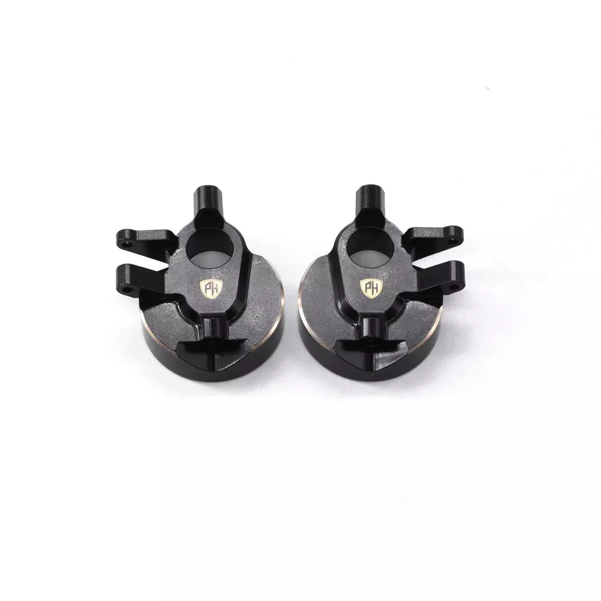 Powerhobby Brass Front Portal Steering Knuckles Black Axial Capra / SCX10 III