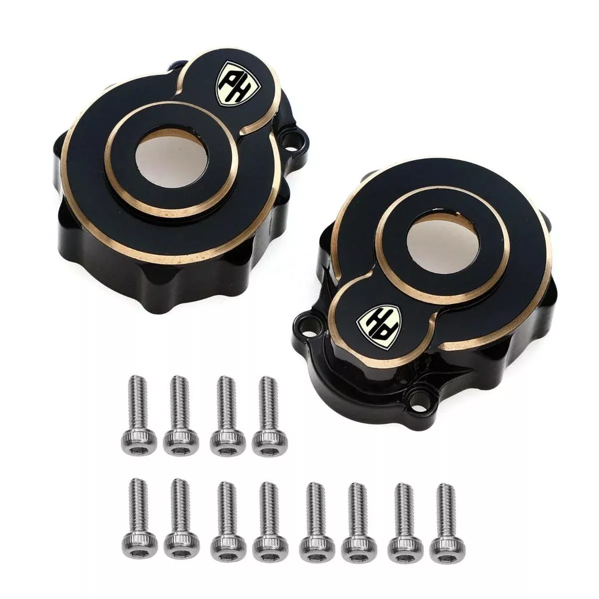 Powerhobby Brass Outer Front / Rear Portal Housing Black FOR Traxxas TRX-4
