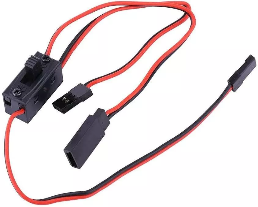 Powerhobby RC 3 Way Switch Receiver Battery On/Off w JR & Futaba Lead
