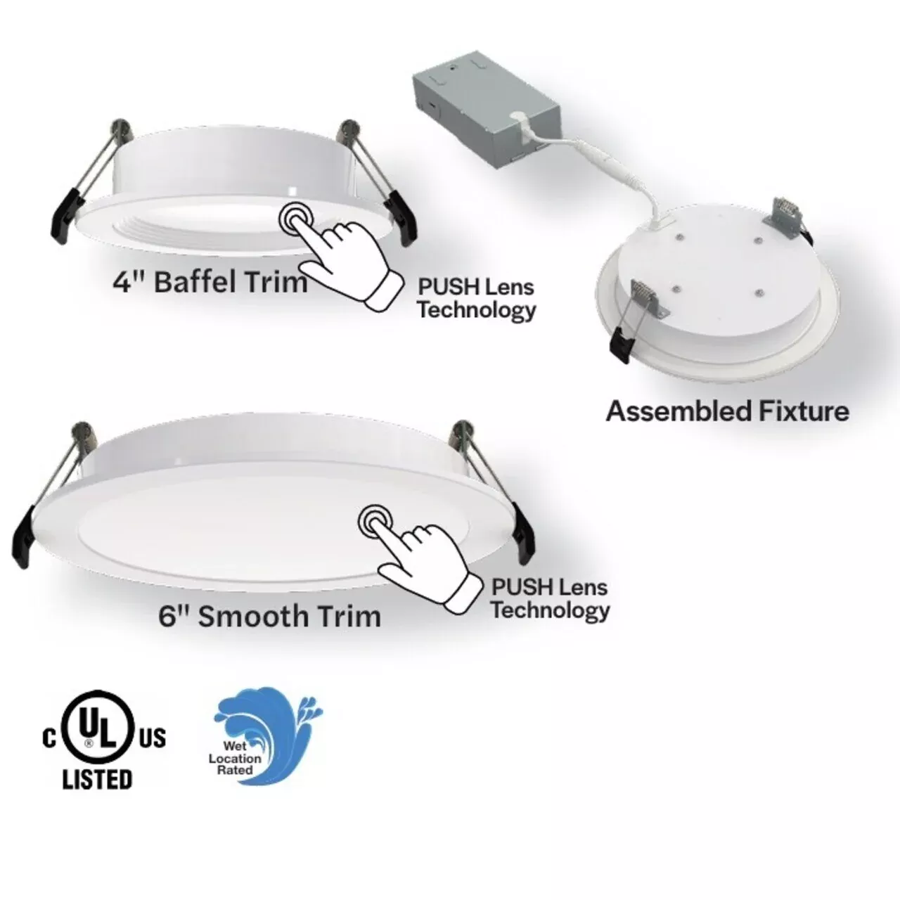 Push Lens LED Slim Downlight By Halco 89235