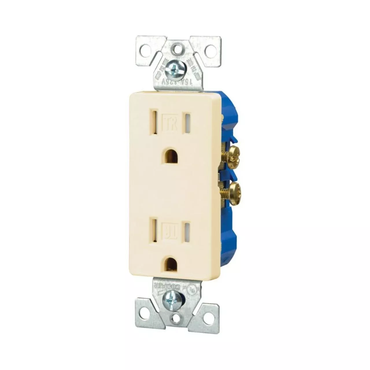 Recp TR Deco Duplex 15A 125V 2P3W LA By Eaton Arrow Hart TR1107LA