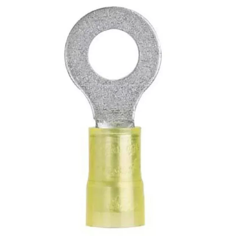 Ring Terminal, Nylon Ins, 12-10 AWG, 1/4″ Stud (50PK) By Panduit PN10-14R-L