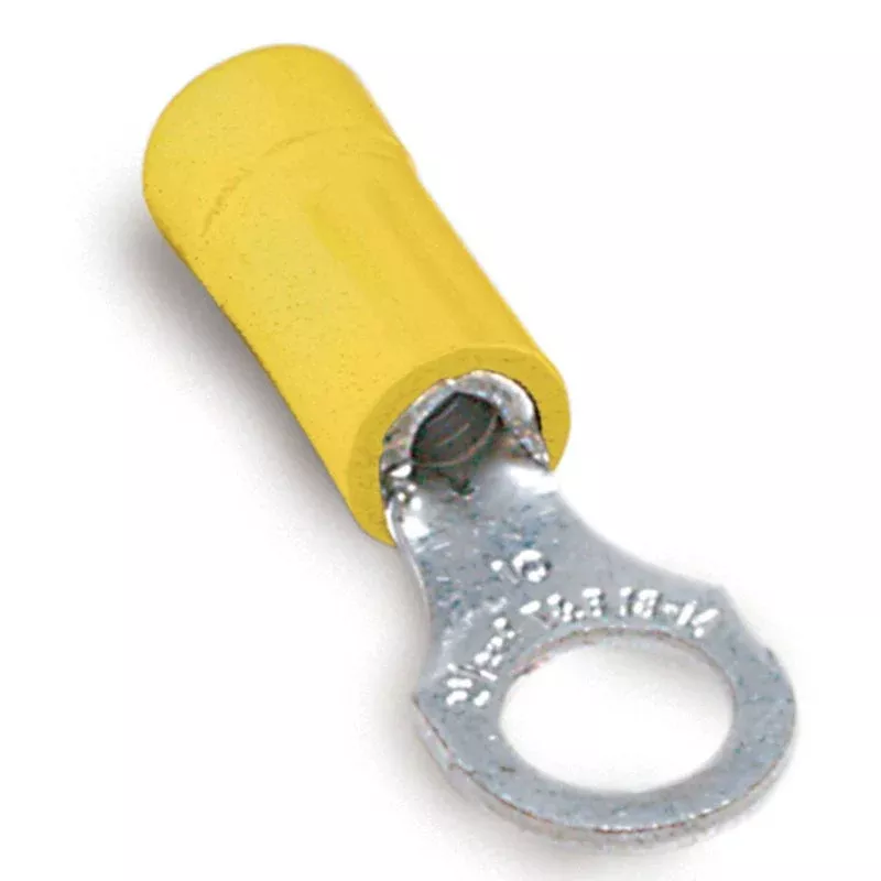Ring Terminal, Vinyl Insulated, 10 – 12 AWG, #10 Stud, Copper, Yellow By Thomas & Betts 10RC-10
