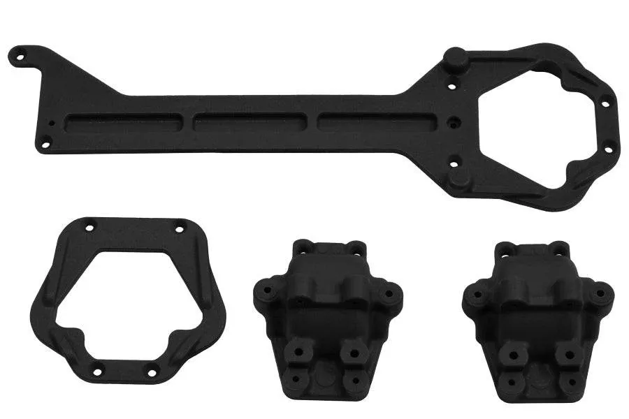 RPM 70792Front Rear Upper Chassis Differential Covers LaTrax Teton Rally Black