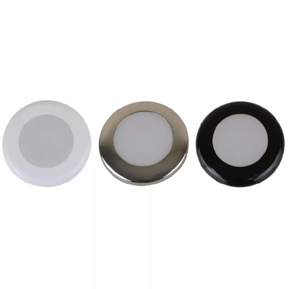 Scandvik A3C Downlight Kit – Cool White w/SS, White,Black Trim Rings [41291P]