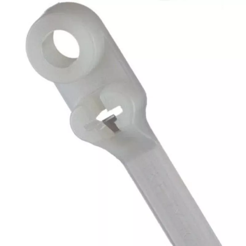 Screw Mount Cable Tie, 7.8″ Long, Nylon, Natural Color, 50lb Rating, 100/PK By Thomas & Betts TY535M